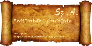 Szánthó Antónia névjegykártya